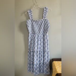 As U Wish Blue and White Floral-Patterned Women’s Sundress